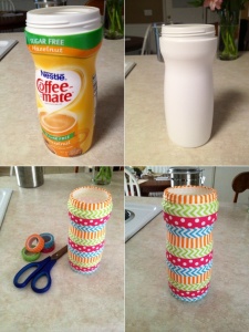 8 Empty Recycled Coffee Creamer Jars Crafts Storage