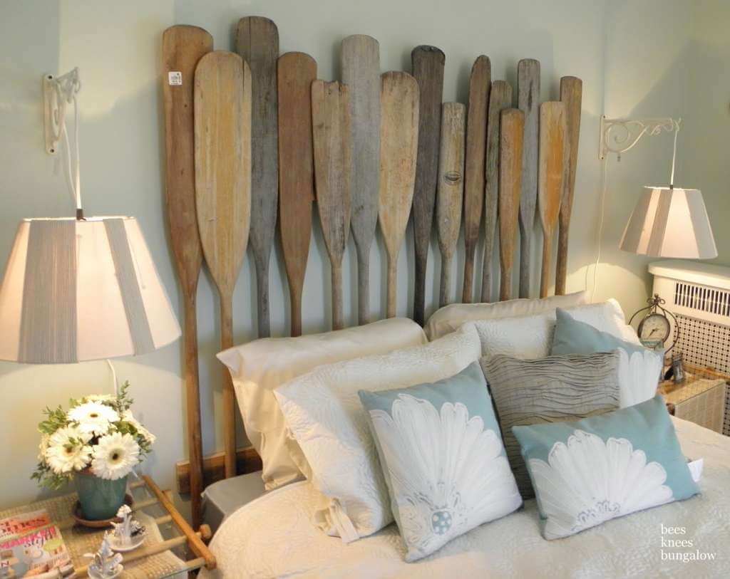 Bookcase Raw Boat, Decorating With Boats, Decorating With Wooden Oars